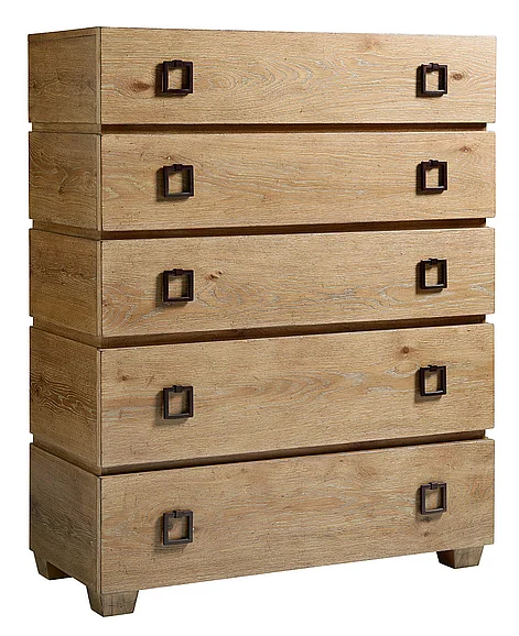 Tommy Bahama Home Los Altos Carnaby 5 Drawer Chest in Natural Oak 566-307