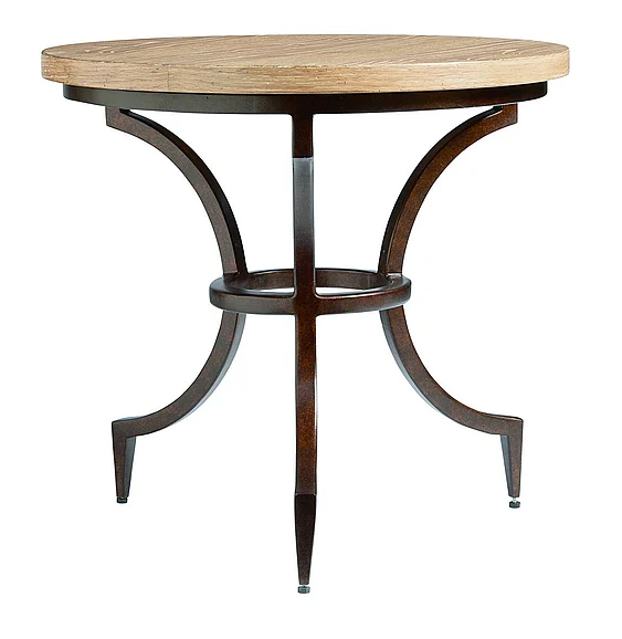 Tommy Bahama Home Los Altos Flemming Round End Table in Natural Oak 566-950