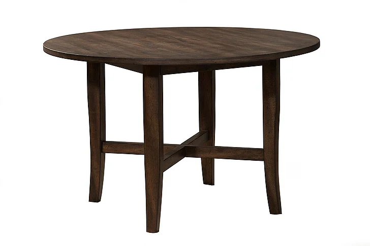 Alpine Furniture Arendal Round Table in Burnished Dark Oak 5672-03
