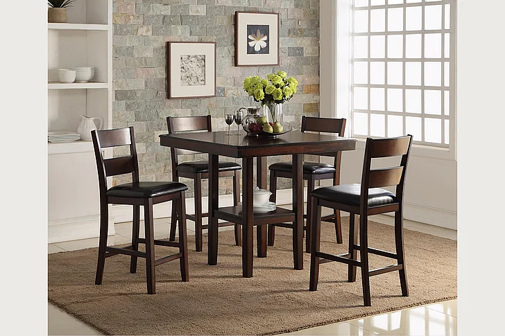 Emma Mason Signature Urban Ember 5-Pc Counter Dining Set in Black Cherry