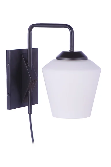 Craftmade Rive 1 Light Plug-In Wall Sconce in Flat Black 56761P-FB CLOSEOUT