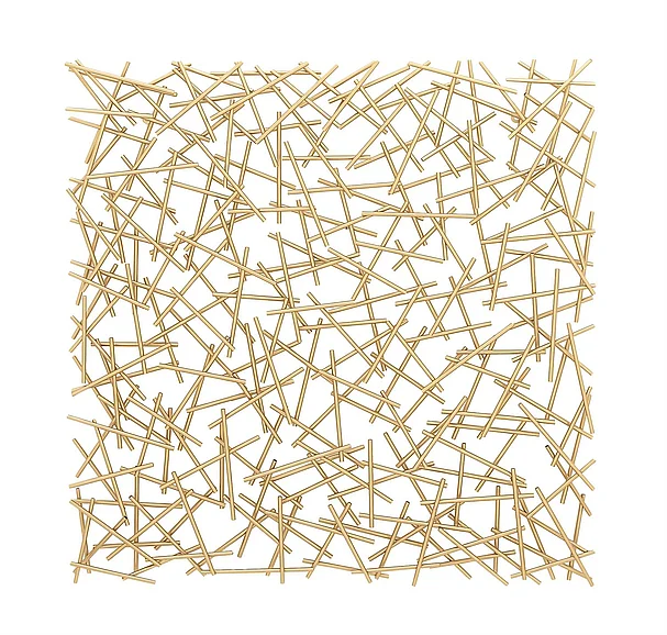 UMA Gold Metal Geometric Overlapping Lines Home Wall Decor, 40" x 2" x 40" | 56920