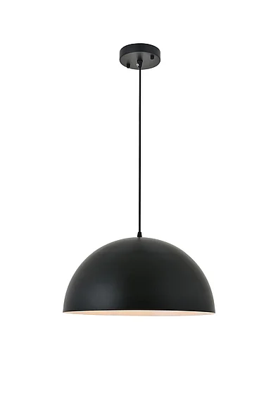 Elegant Forte 1 Light Black Pendant LD4025D16BK