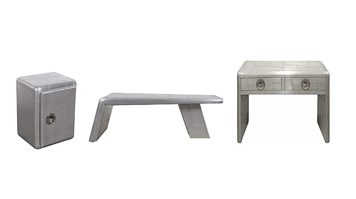 Moti Furniture Pilot 3pc Cocktail Table Set in Silver 57003006-OCC