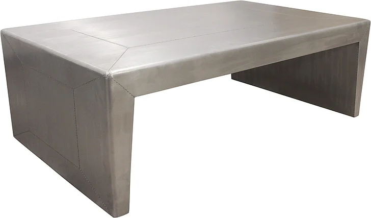 Moti Furniture Pilot Huxley Cocktail Table in Silver 57003008
