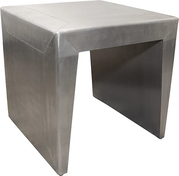 Moti Furniture Pilot Huxley End Table in Silver 57004001