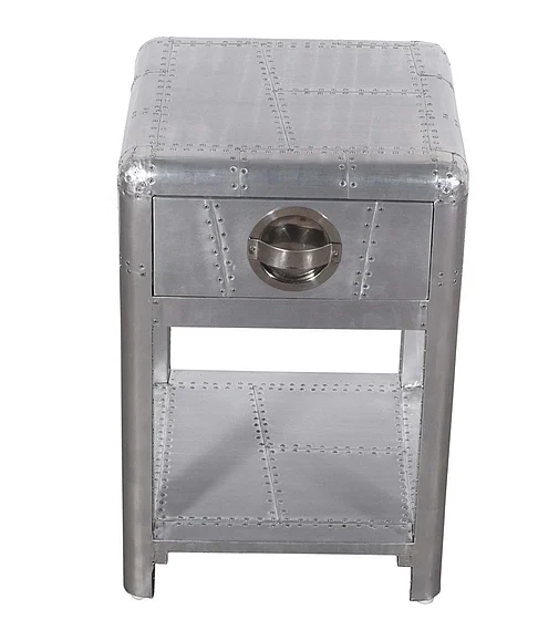 Moti Furniture Pilot Side Table in Silver 57014001
