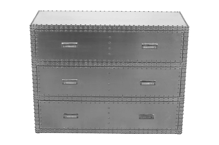 Moti Furniture Pilot Chest in Silver 57015004