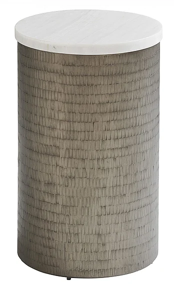 Tommy Bahama Ocean Breeze Turnberry Round Chairside in Aged Pewter/White 570-950