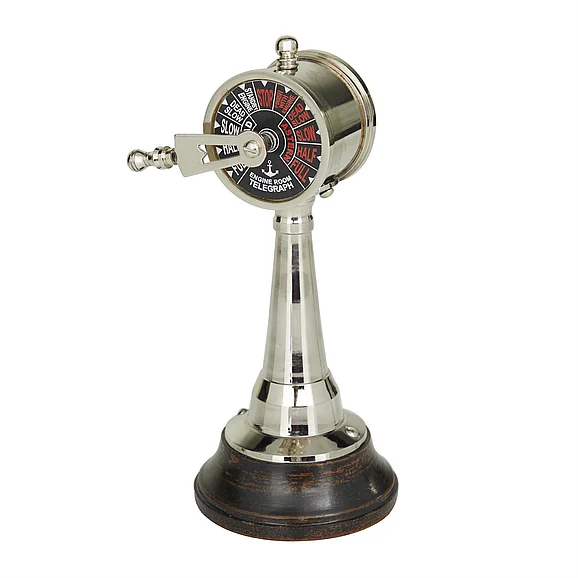 UMA Silver Metal Ship Telegraph, 3" x 3" x 7" | 57129 CLOSEOUT