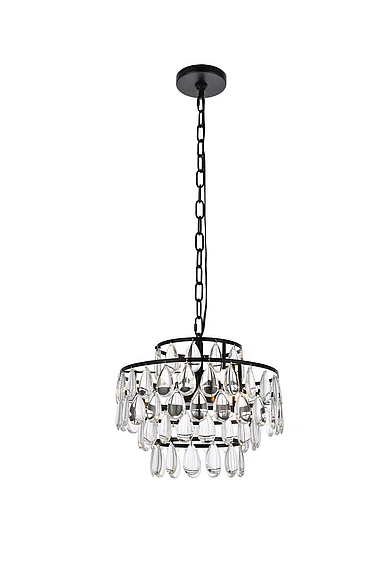 Elegant Mila 14 In. Pendant in Black 1102D14BK