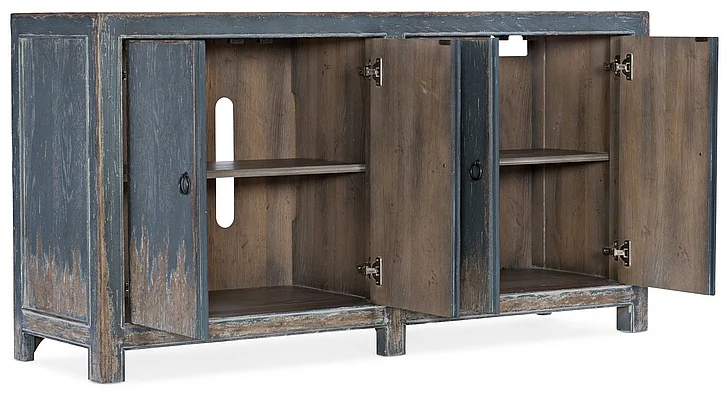 Hooker Furniture Boheme Salvator Media Console in Blue 5750-55489-BLU