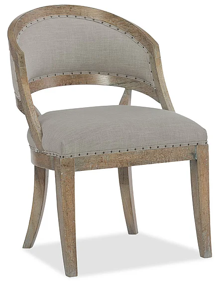 Hooker Furniture Boheme Garnier Barrel Back Chair (Set of 2) in Light Wood 5750-75300-MWD