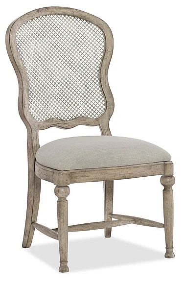 Hooker Furniture Boheme Gaston Metal Back Side Chair (Set of 2) in White 5750-75411-LTWD