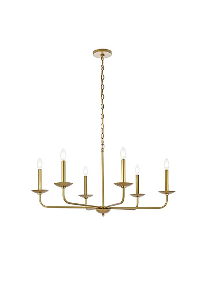 Elegant Cohen 36 In. Pendant in Brass LD812D36BR