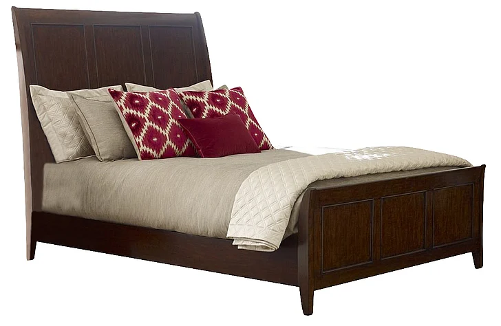 Kincaid Elise Solid Wood Caris Queen Sleigh Bed in Amaretto 77-135P