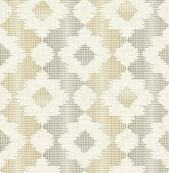 York A-Street Prints Babylon Mustard Abstract Floral Wallpaper (Double Roll) 2902-25522