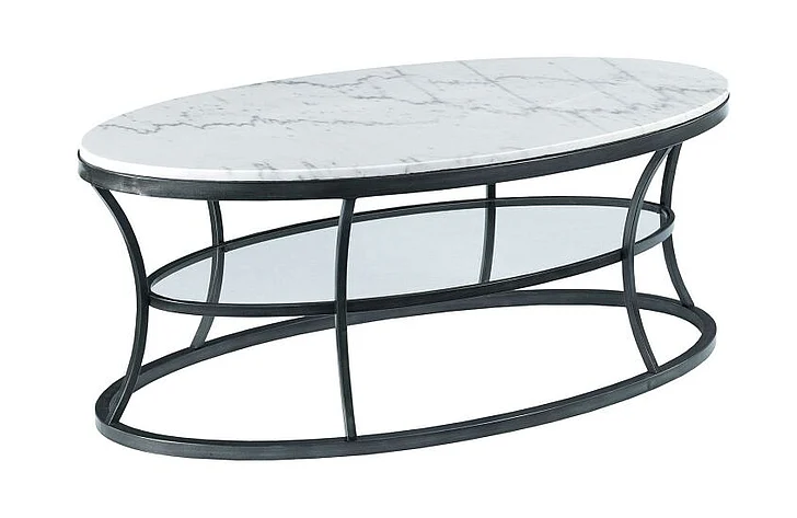 Hammary Impact Oval Coffee Table in Bronze 576-912