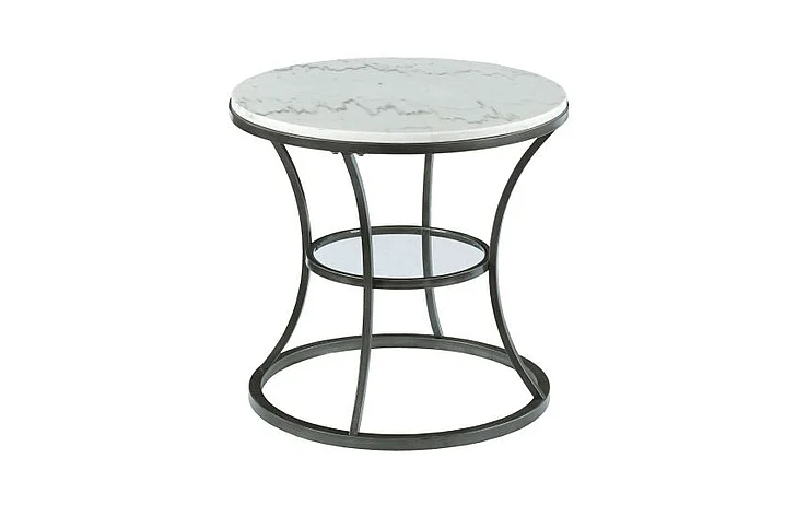 Hammary Impact Round End Table in Bronze 576-918