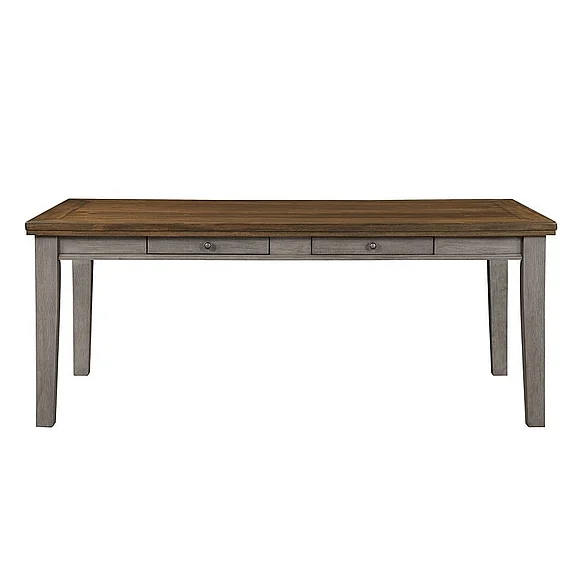 Homelegance Tigard Dining Table in Cherry & Gray 5761GY-78
