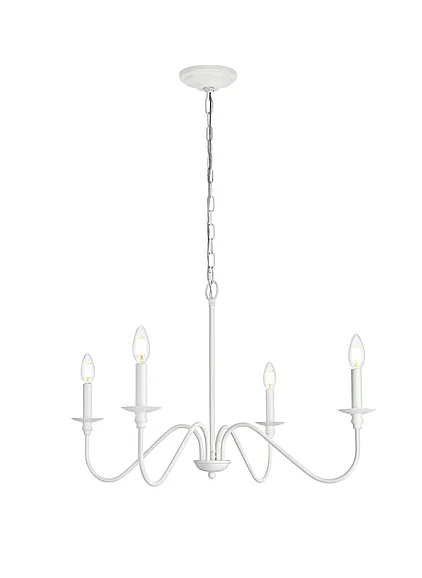 Elegant Rohan 30 In. Chandelier in White LD5006D30WH