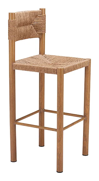 Zuo Modern Iska Barstool (Set of 2) Natural 704158