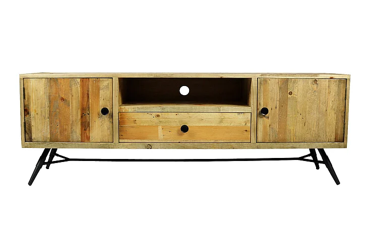 Moti Furniture Harbor 1-Drawer, 2-Door Media Stand in Natural