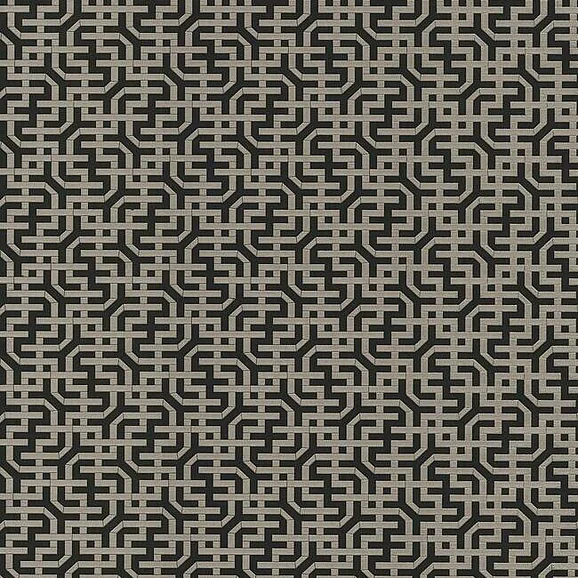 York Ronald Redding Traveler D77 Dynastic Lattice Wallpaper in Black 5801 (Double Roll) FedEx/UPS