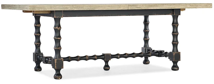 Hooker Furniture Ciao Bella 84" Trestle Table in White/Black 5805-75200-80