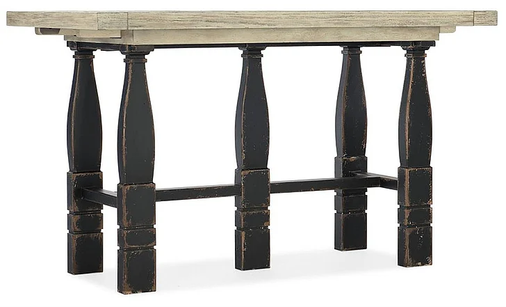 Hooker Furniture Ciao Bella Friendship Table in Flaky White/Black 5805-75206-80