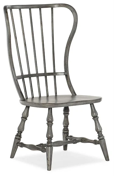 Hooker Furniture Ciao Bella Spindle Back Side Chair (Set of 2) in Gray 5805-75311-96
