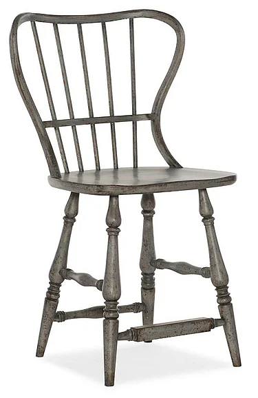 Hooker Furniture Ciao Bella Spindle Back Counter Stool in Speckled Gray 5805-75351-96