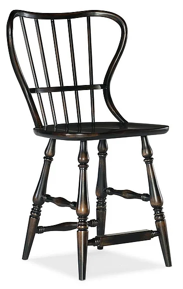 Hooker Furniture Ciao Bella Spindle Back Counter Stool in Black 5805-75351-99