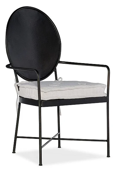 Hooker Furniture Ciao Bella Metal Arm Chair (Set of 2) in Black 5805-75400-89