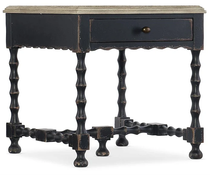 Hooker Furniture Ciao Bella Rectangular End Table in Black 5805-80113-80