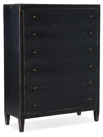 Hooker Furniture Ciao Bella Six-Drawer Chest in Black 5805-90010-99
