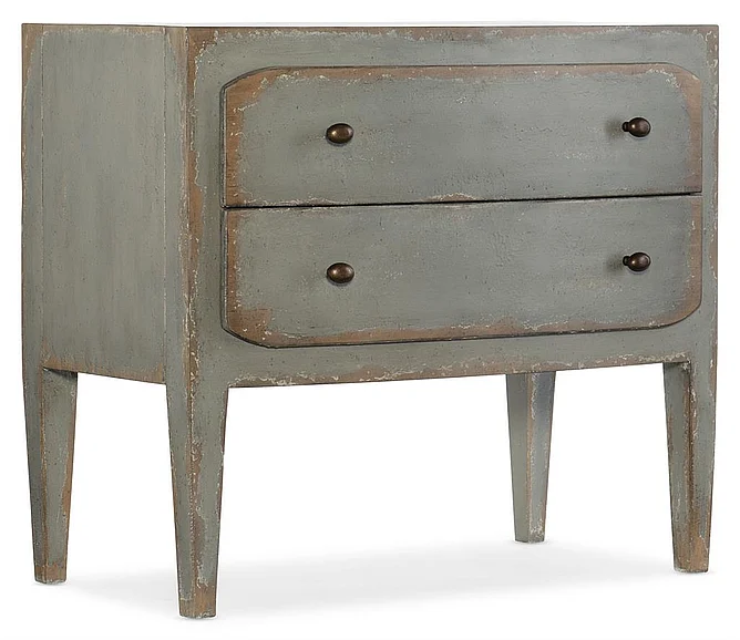 Hooker Furniture Ciao Bella Two-Drawer Nightstand in Speckled Gray 5805-90016-95