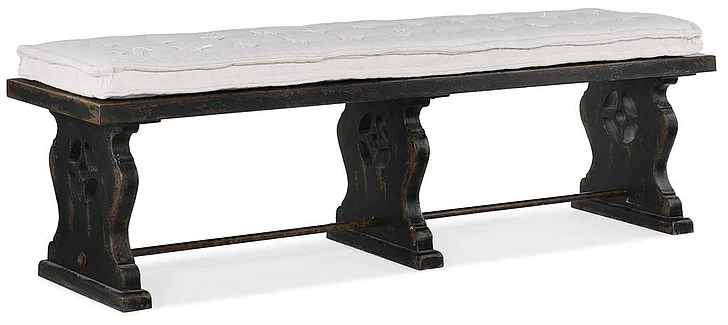 Hooker Furniture Ciao Bella Bench in Black 5805-90019-99