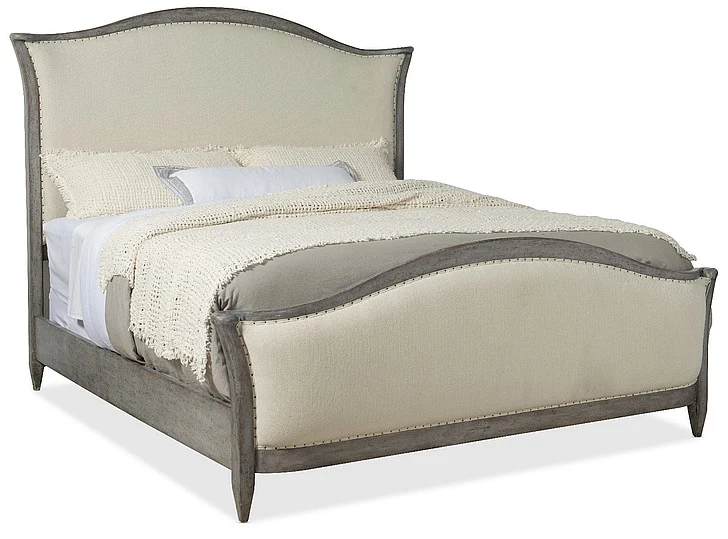 Hooker Furniture Ciao Bella Queen Upholstered Bed in Speckled Gray 5805-90850-96
