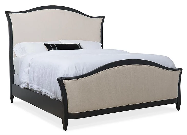 Hooker Furniture Ciao Bella King Upholstered Bed in Black 5805-90866-99