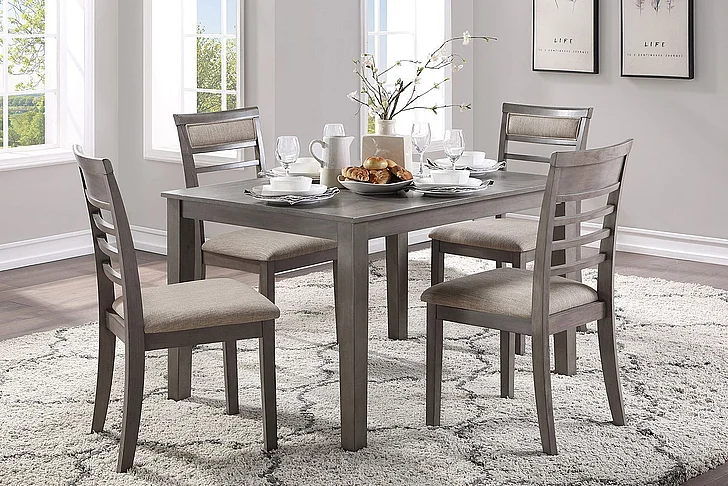 Homelegance Lovell 5-Piece Pack Dinette Set in Gray 5806-5P