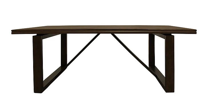 Moti Furniture Scott Dining Table in Solid Birch Wood with Antique Brown Finish 58102002A