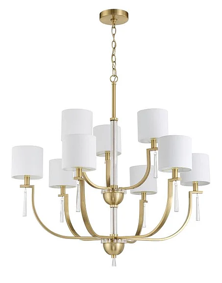 Craftmade Fortuna 9 Light Chandelier in Satin Brass 58229-SB