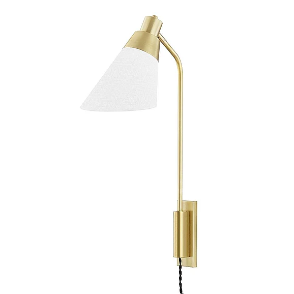 Hudson Valley Lighting Hooke Plug-in Sconce 5831-AGB