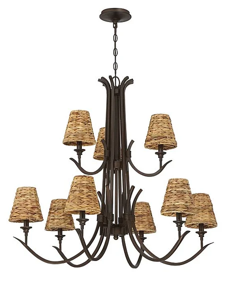Craftmade Kokomo 9 Light Chandelier in Aged Bronze Brushed 58329-ABZ