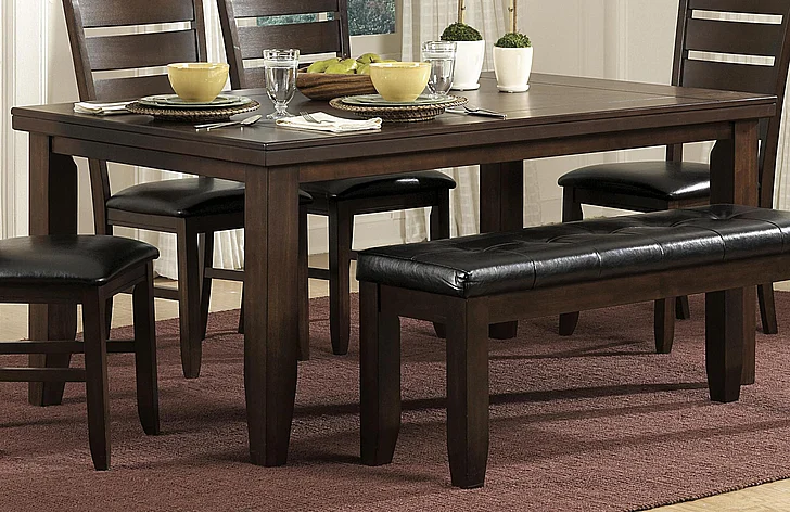 Homelegance Ameillia Rectangular Extension Dining Table in Dark Oak 586-82