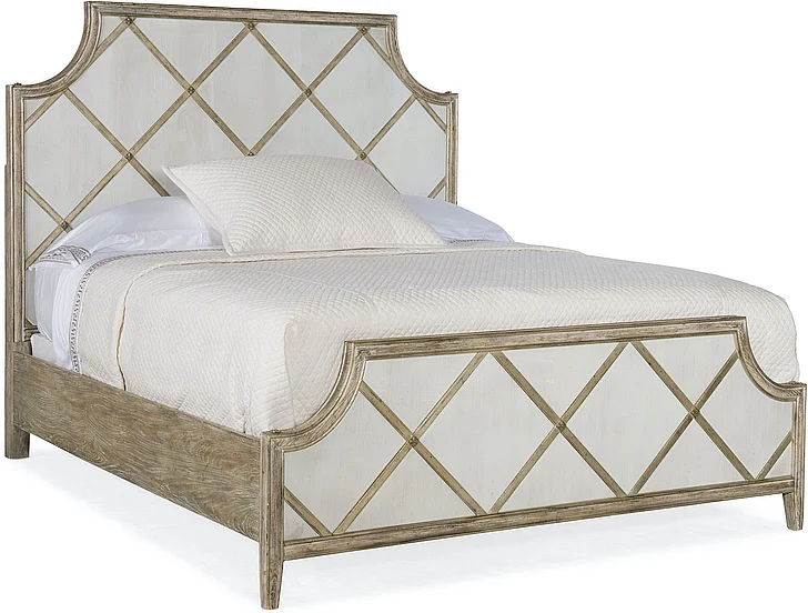 Hooker Furniture Sanctuary 2 Diamont Cal King Panel Bed in Le Sable