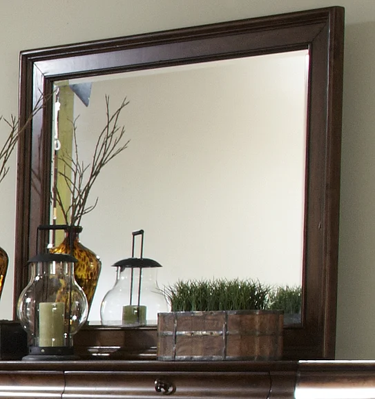 Liberty Furniture Rustic Traditions Landscape Mirror in Rustic Cherry 589-BR51