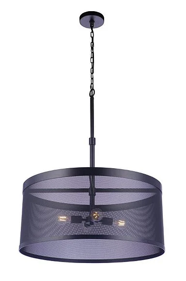 Craftmade Mesh 4 Light Pendant in Flat Black 58994-FB
