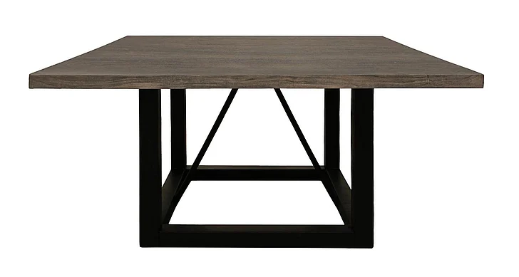 Moti Furniture Redondo 60" Braxton Square Dining Table in Dark Brown